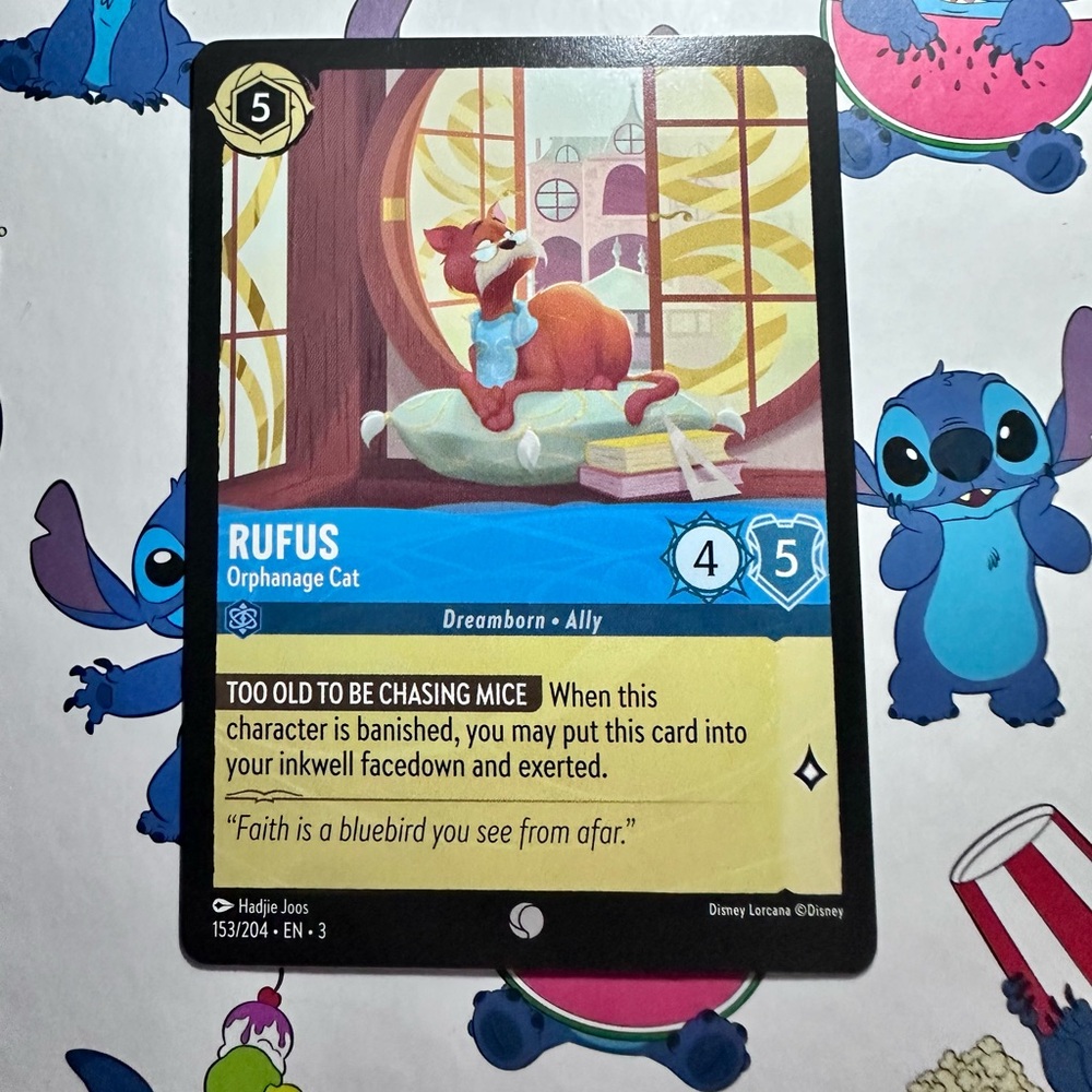 rufus 153/204 [the rescuers] - common — disney lorcana: shimmering skies